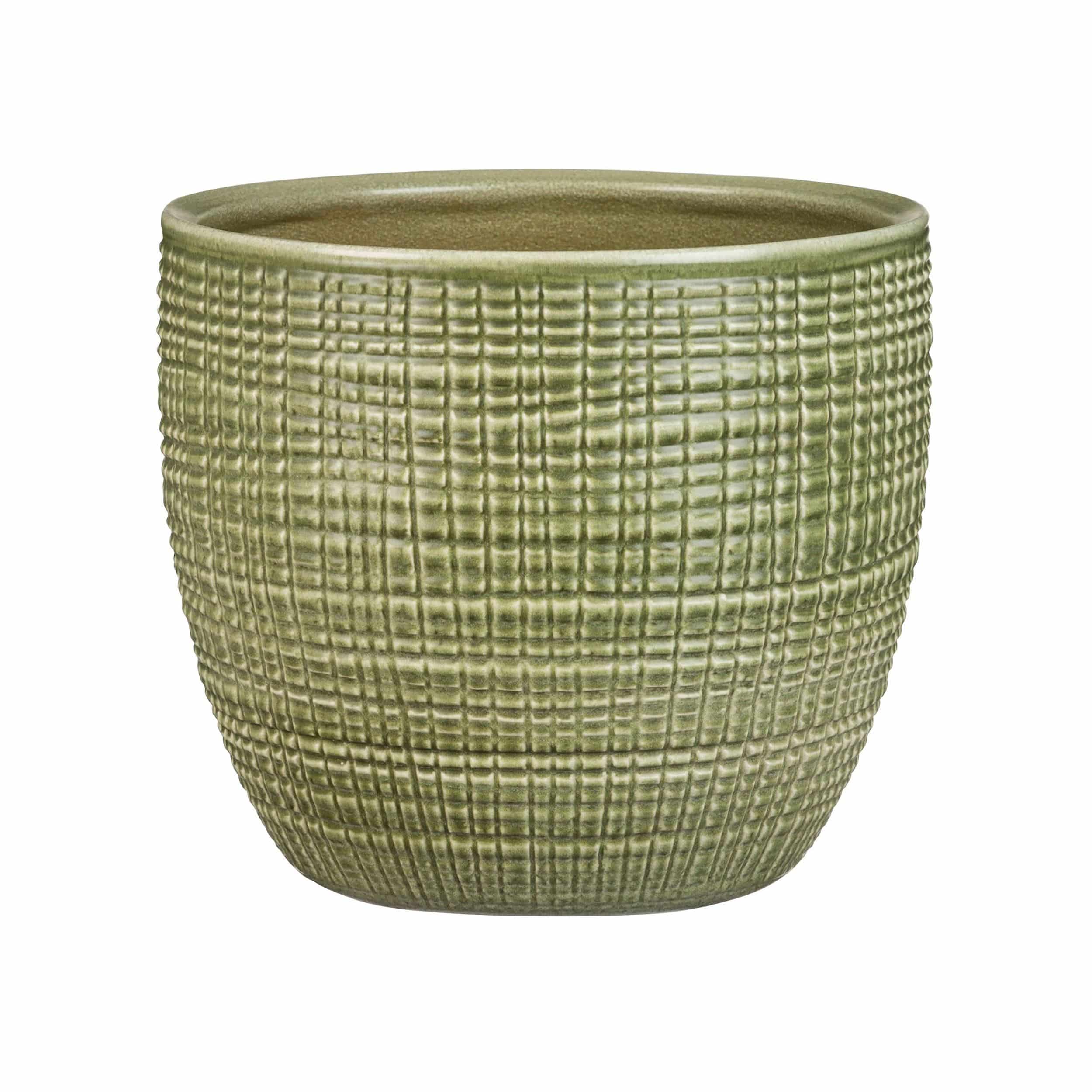 Keramik-Blumentopf Corteza D19 cm olivgrün