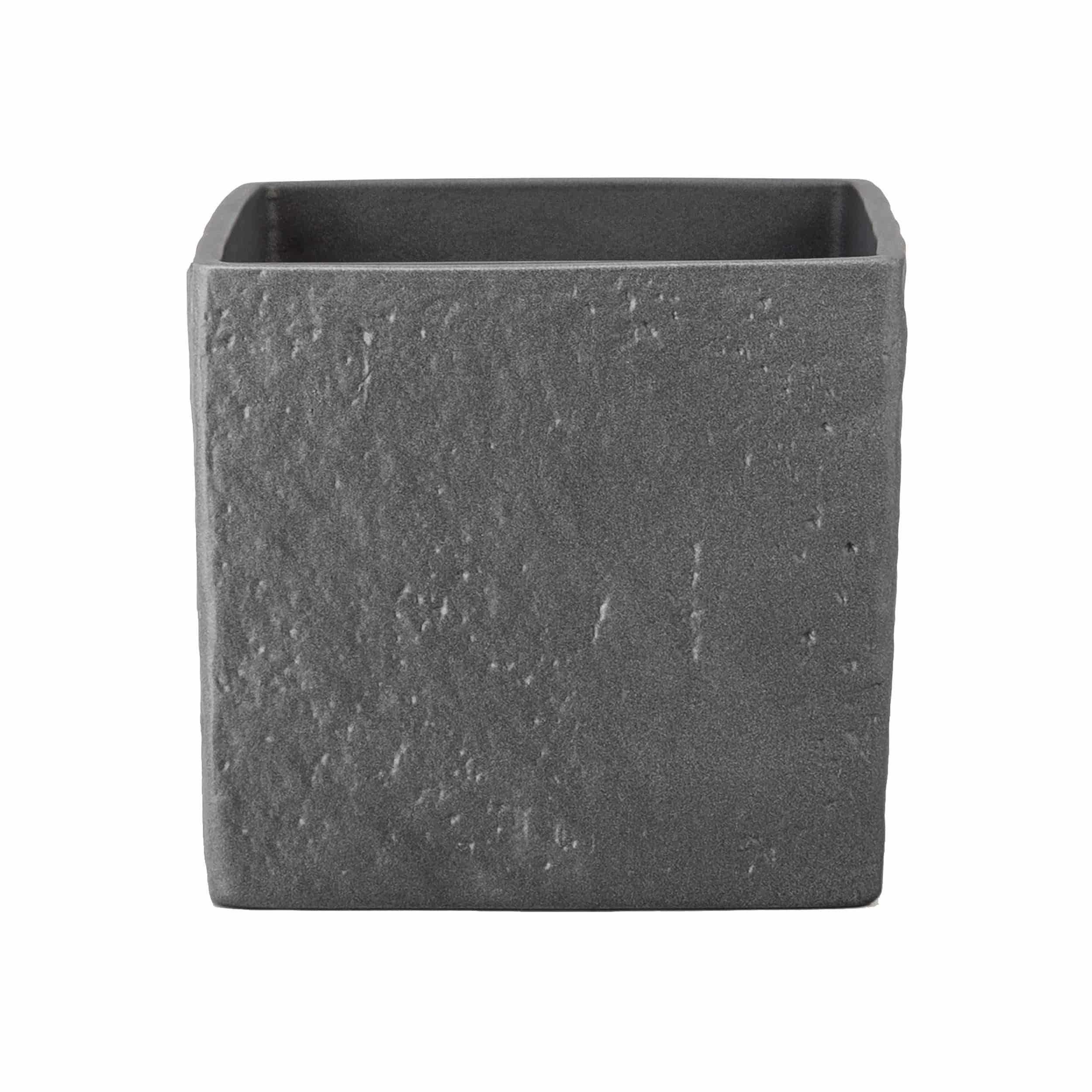 Keramik-Blumentopf Stone D18 cm graphit