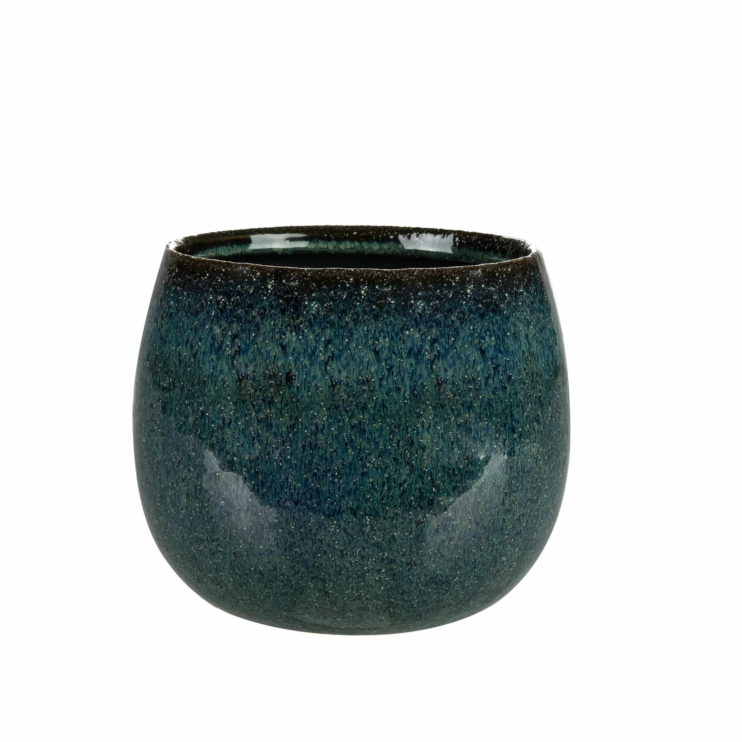 Keramik-Blumentopf Odile D15 cm petrol