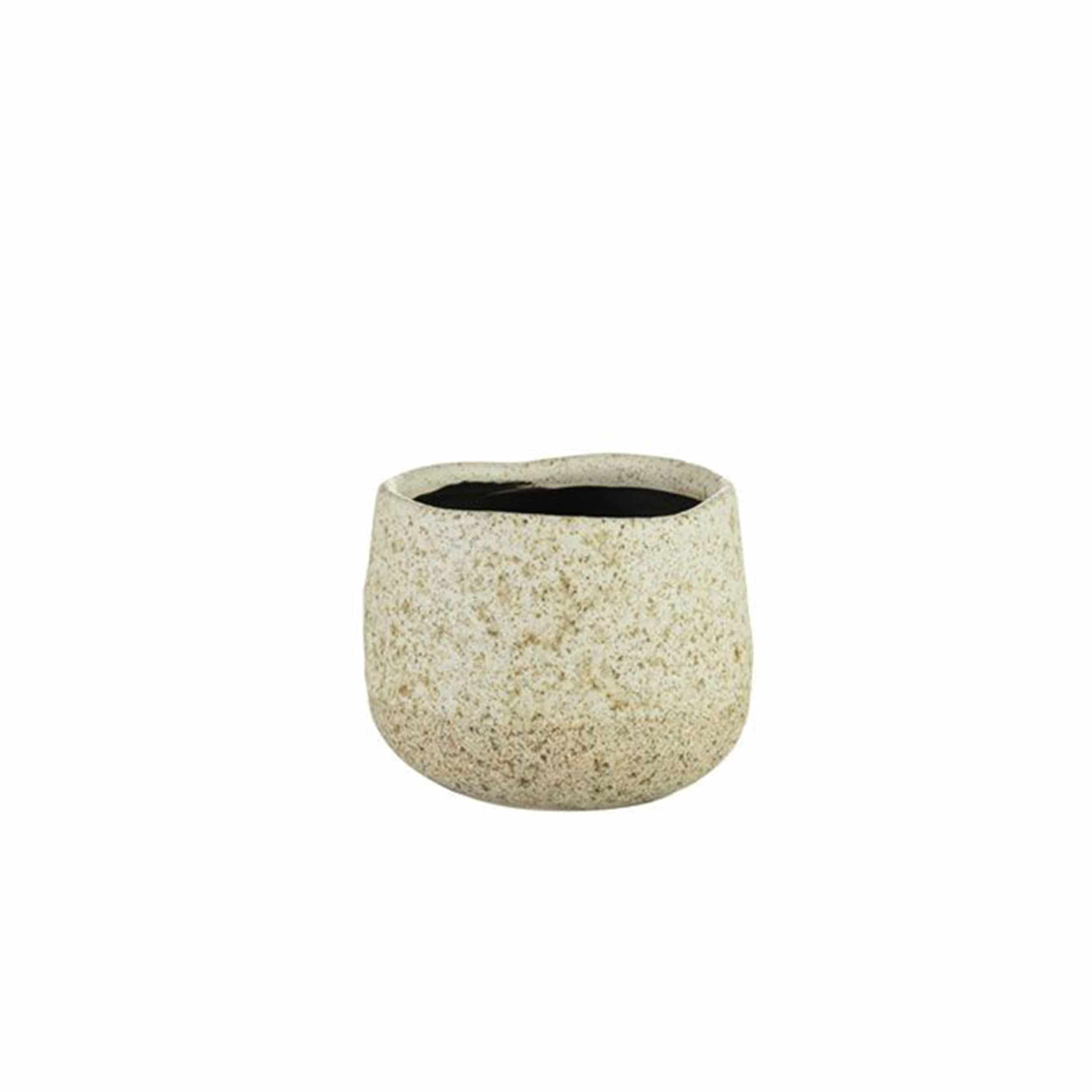 Keramik-Blumentopf Iris D6,5 cm sand