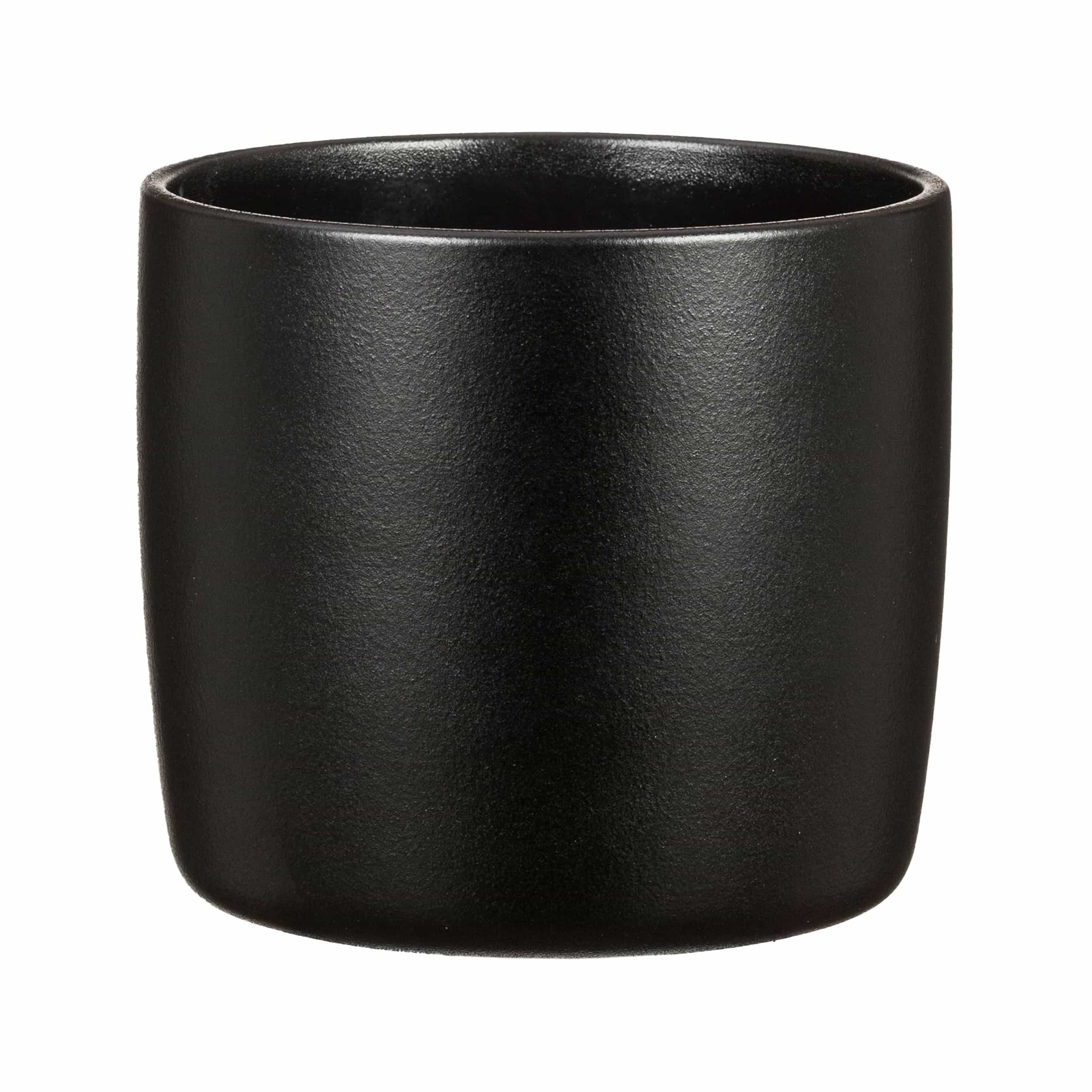 Keramik-Blumentopf Solido D18 cm schwarz