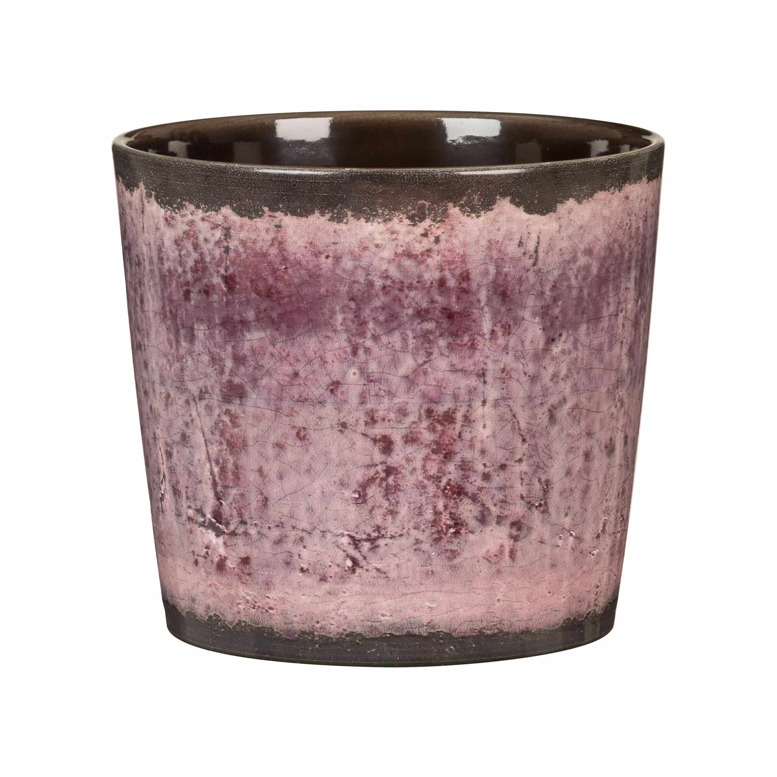 Keramik-Blumentopf TRADITION D15 cm rosa