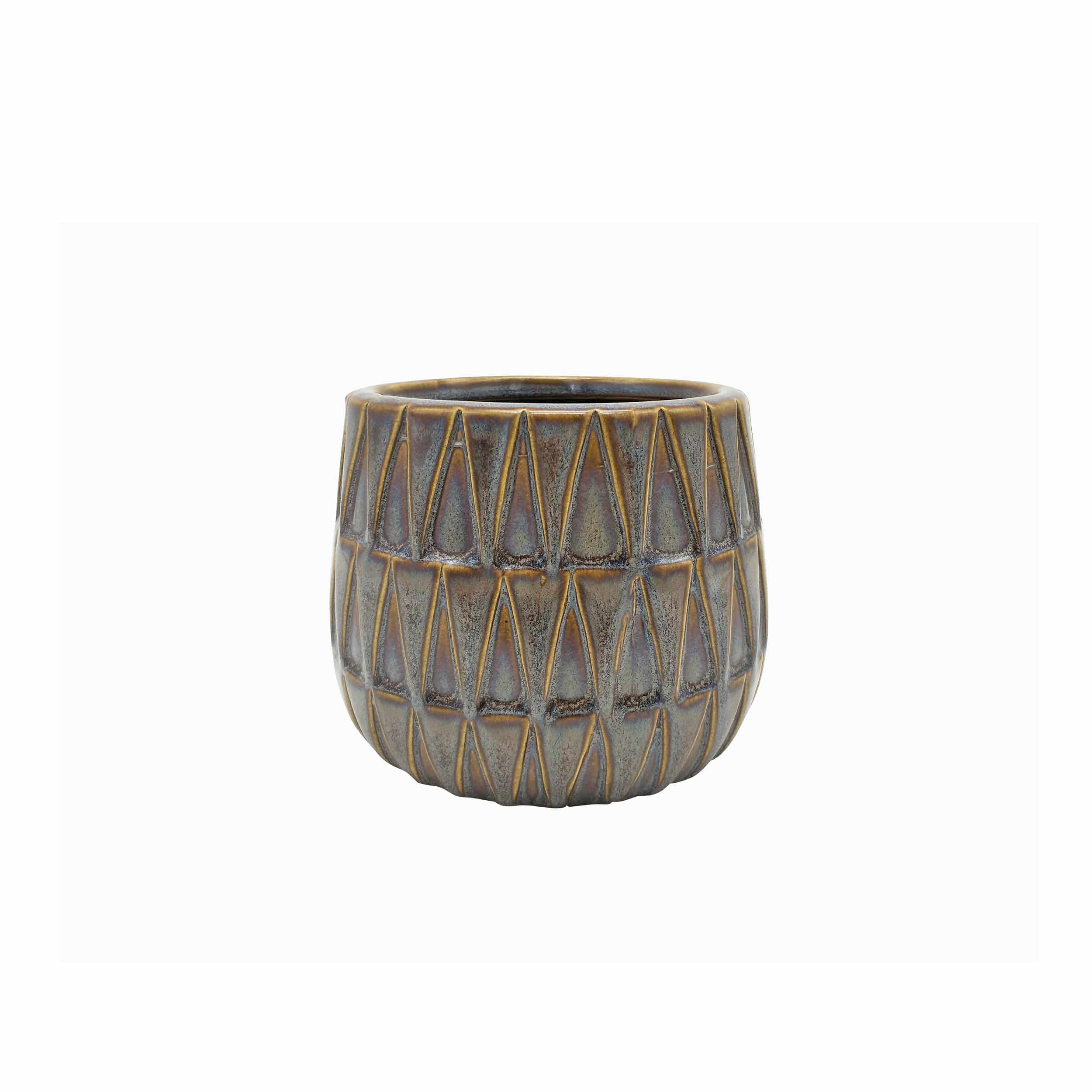Keramik-Blumentopf Nomad D10 cm braun
