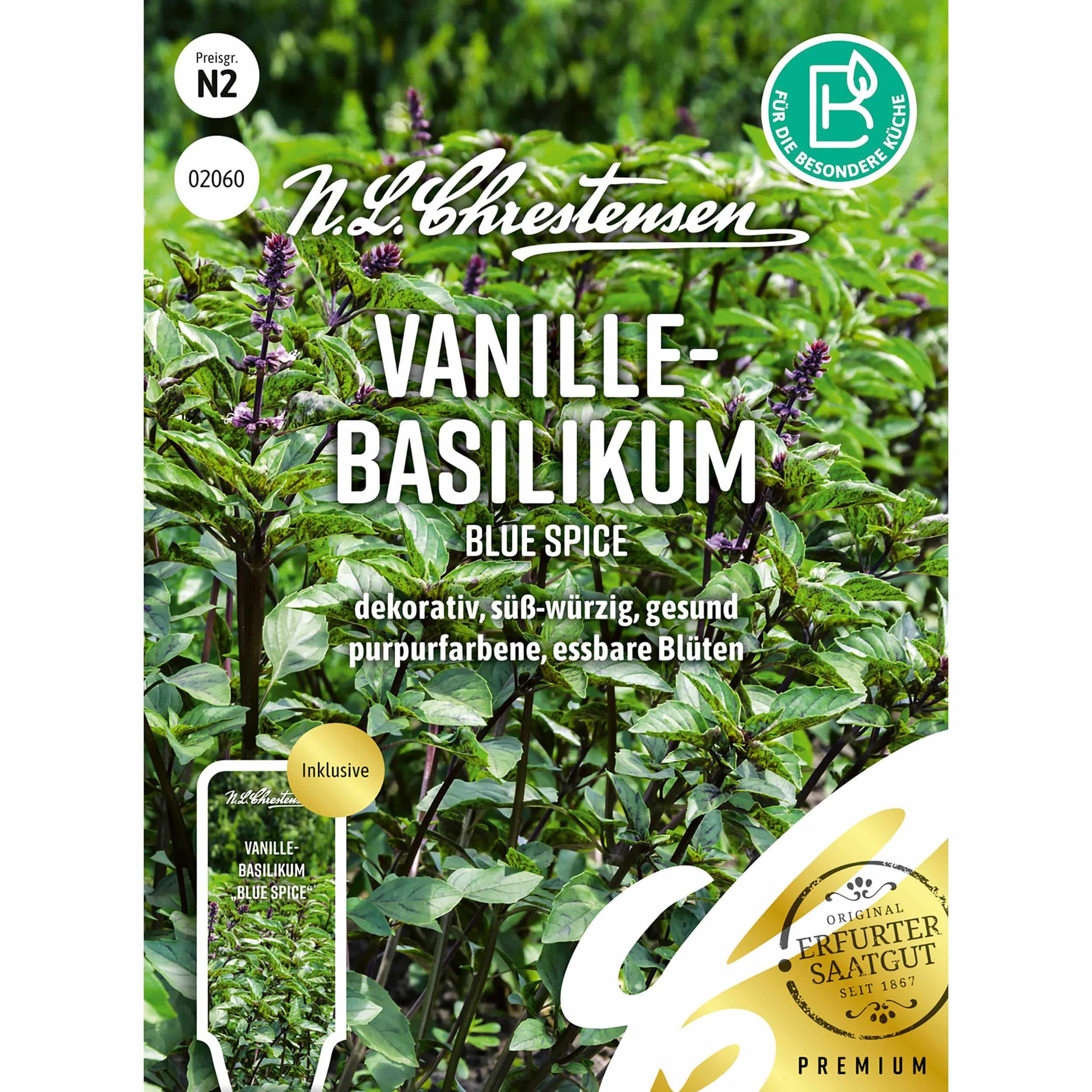 Vanille-
Basilikum Blue Spice