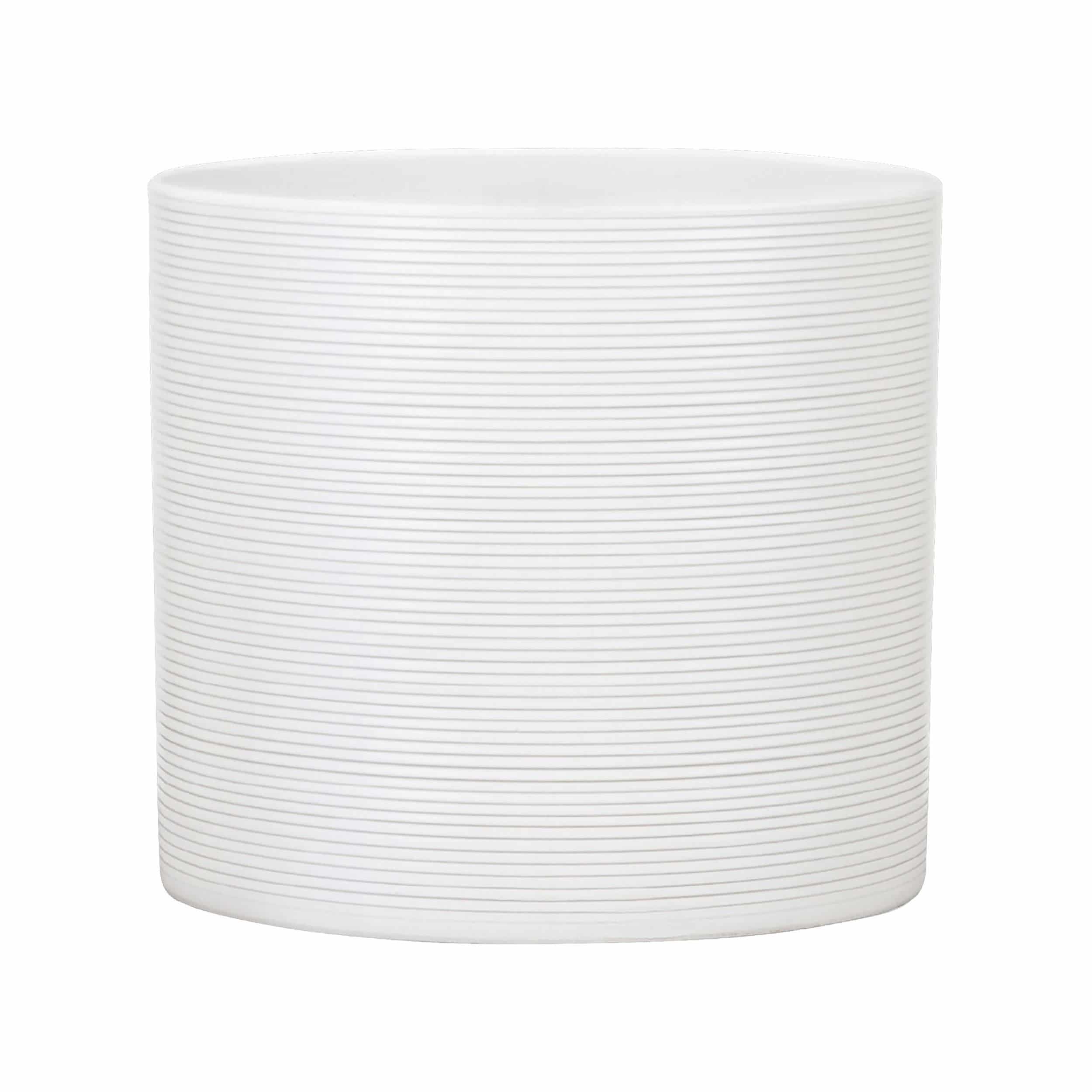 Keramik-Blumentopf D28 cm weiß