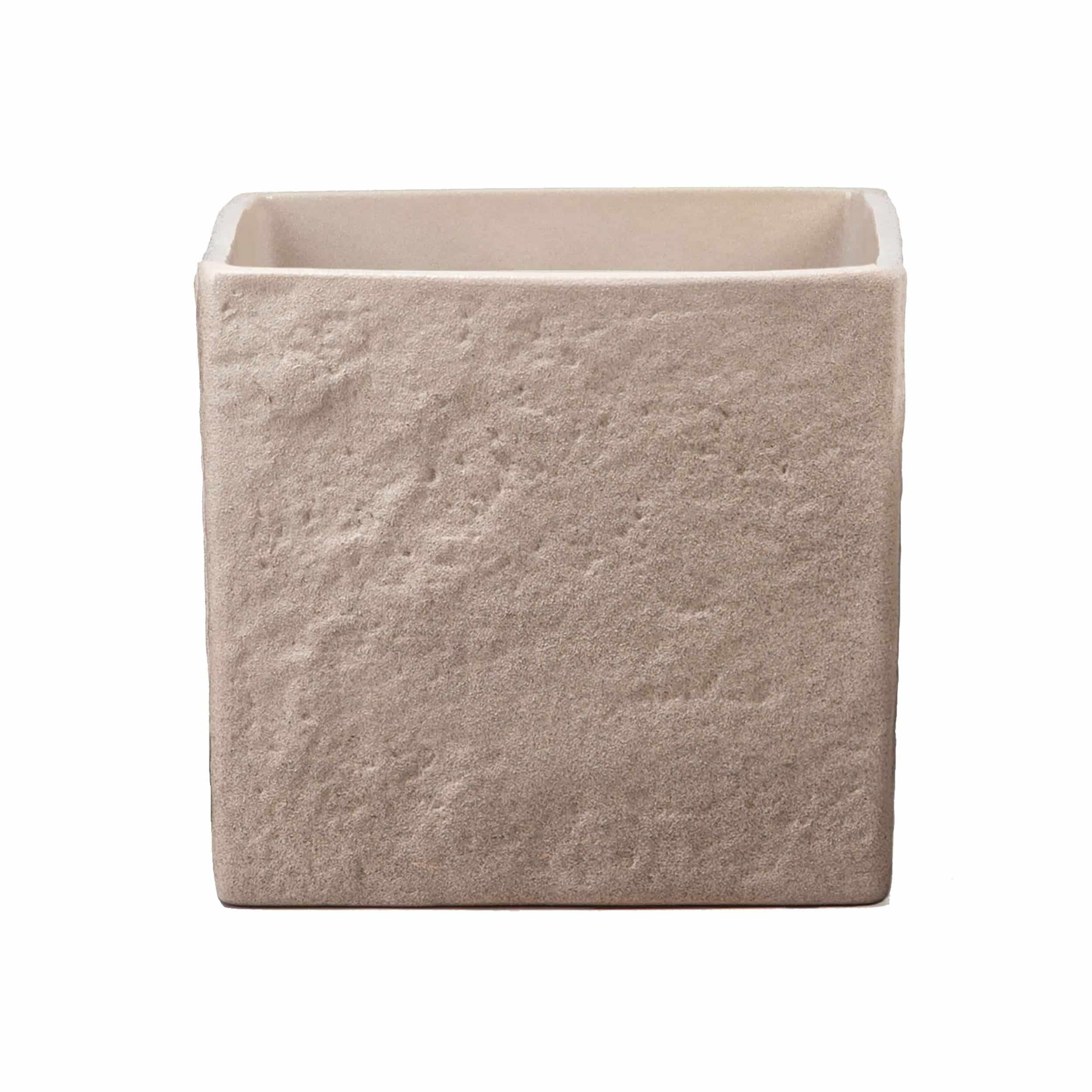 Keramik-Blumentopf Stone D18 cm taupe