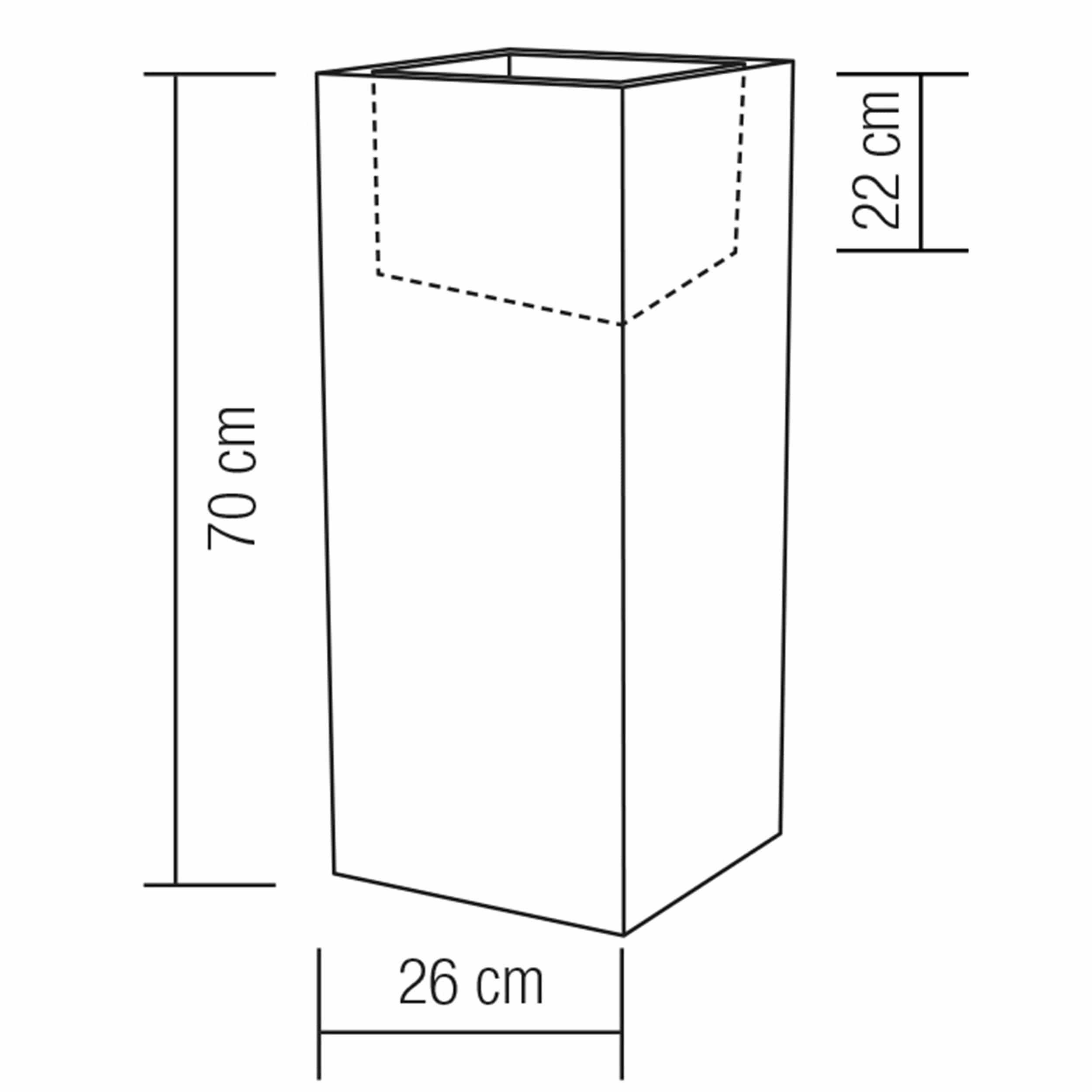 Pflanzsäule C-Cube High H70 cm steingrau