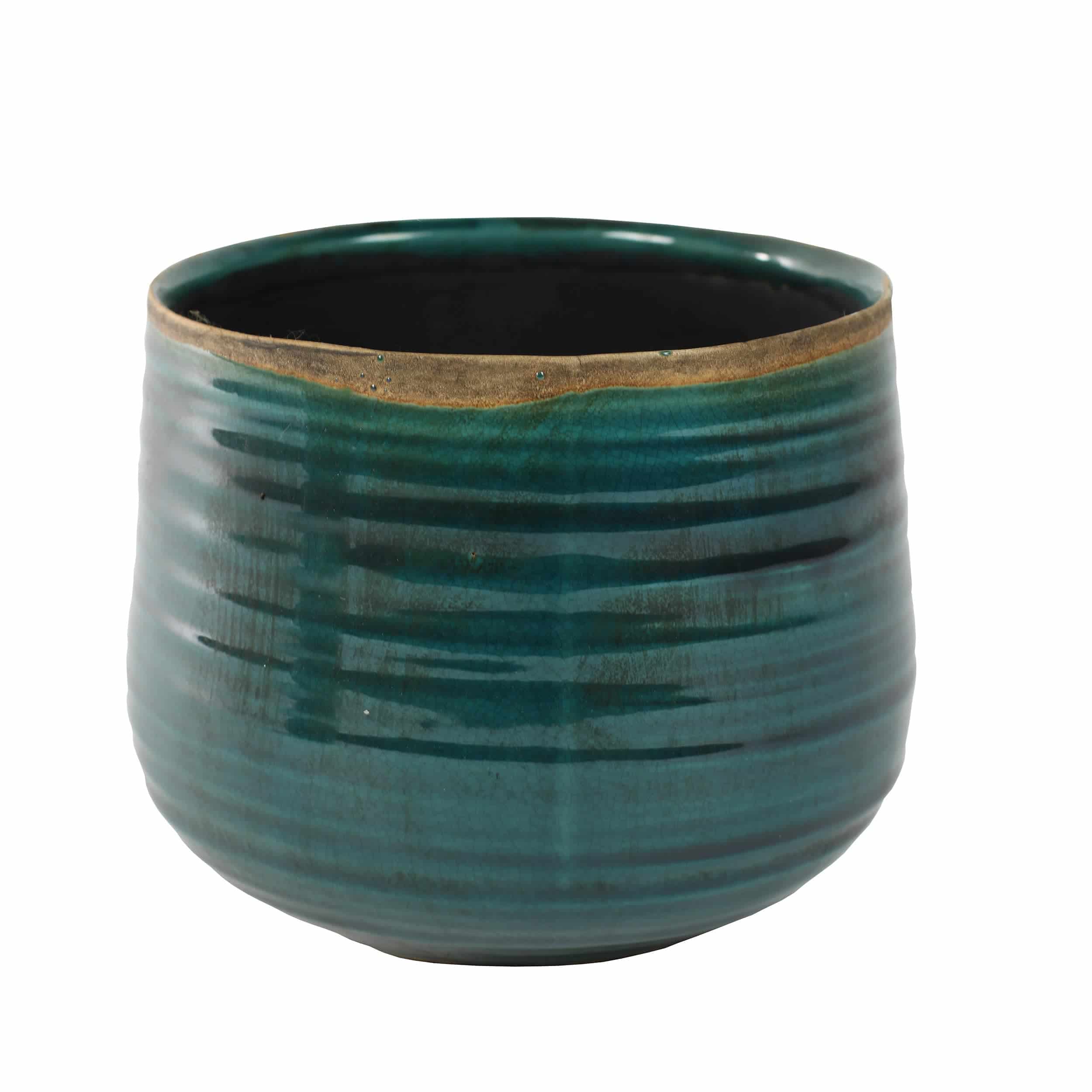 Keramik-Blumentopf Iris D15cm türkis