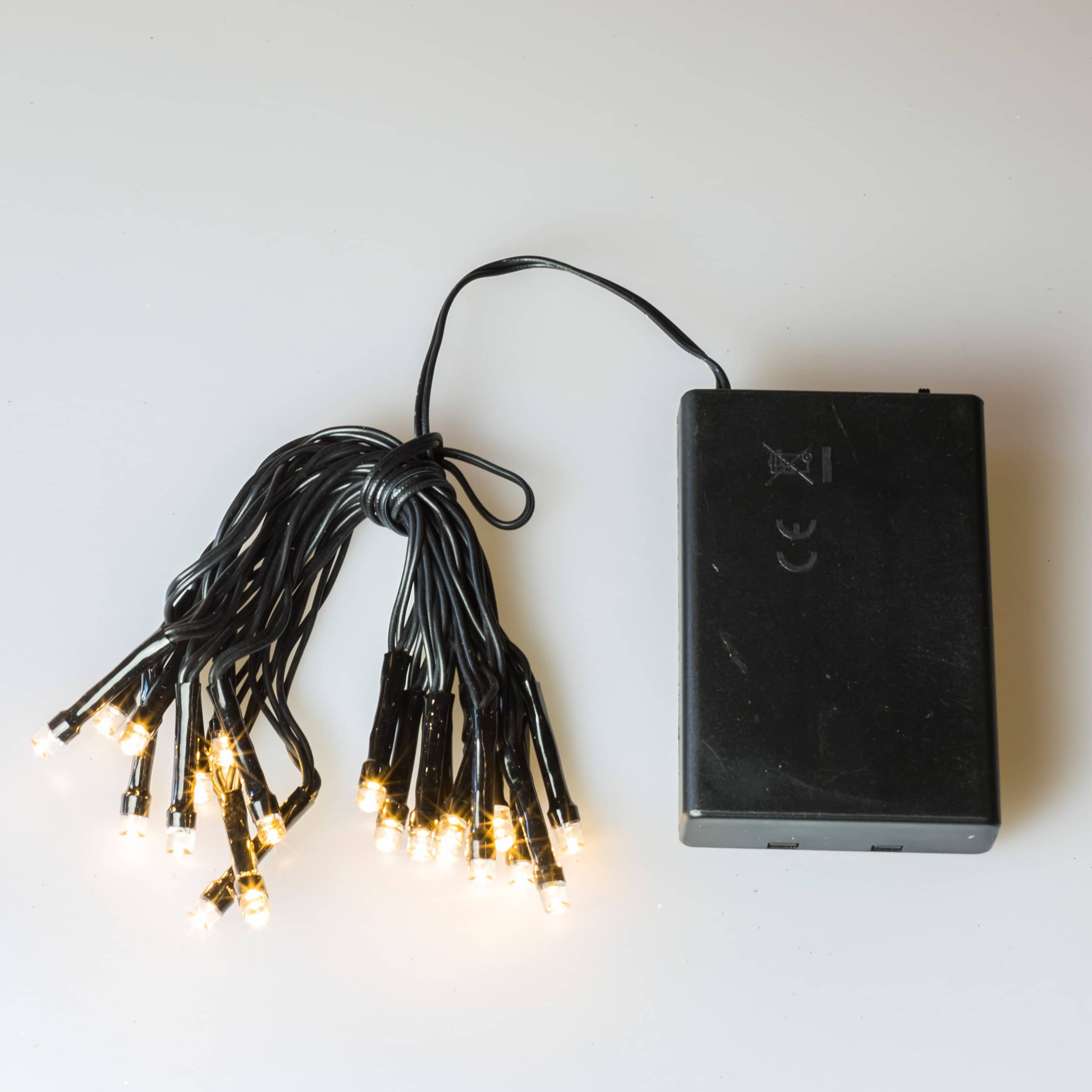 Lichterkette batteriebetrieben warmweiß Fairy Lights 20 - 40 LED 2m (20LED - Kabel schwarz)