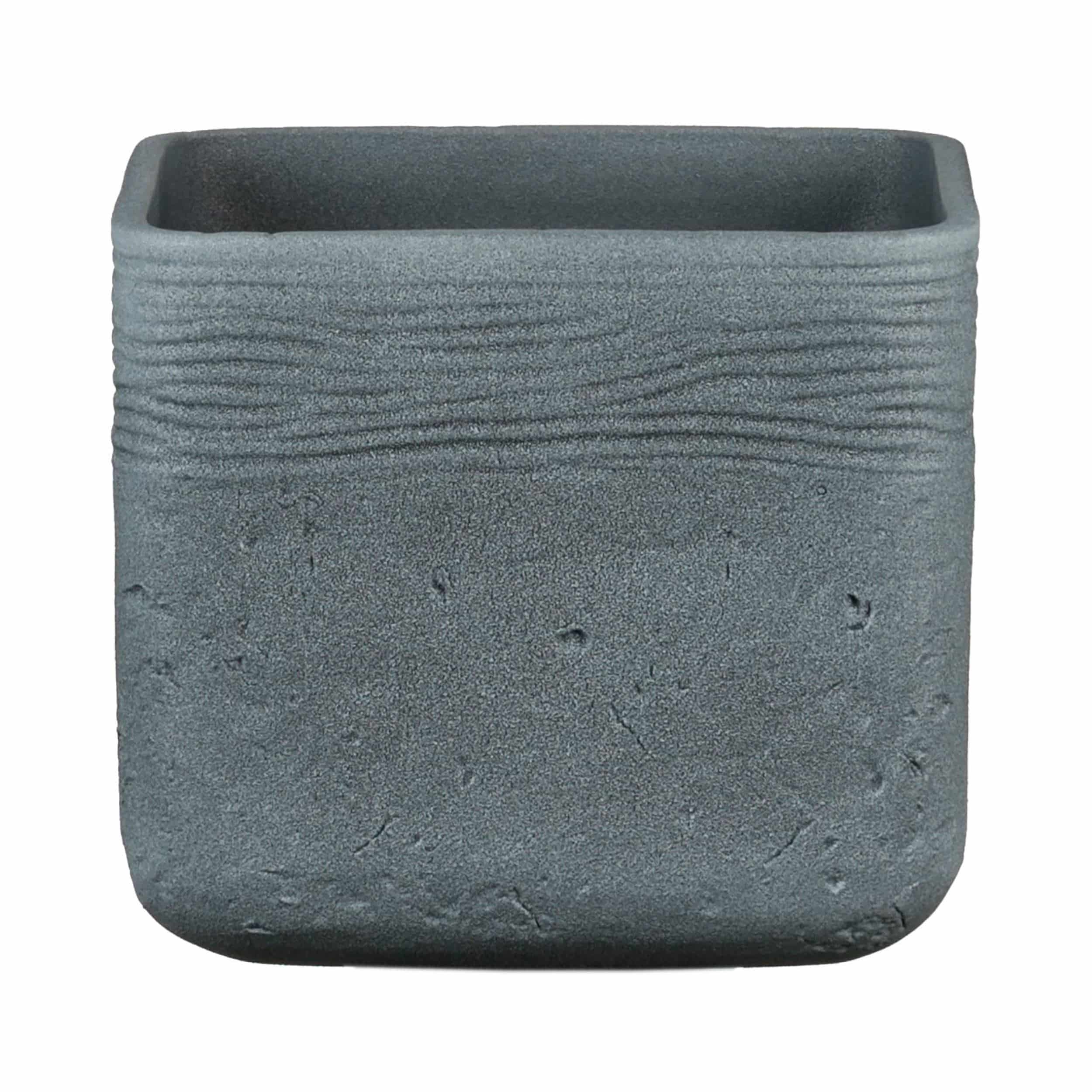 Keramik-Blumentopf Solid D18 cm graphit