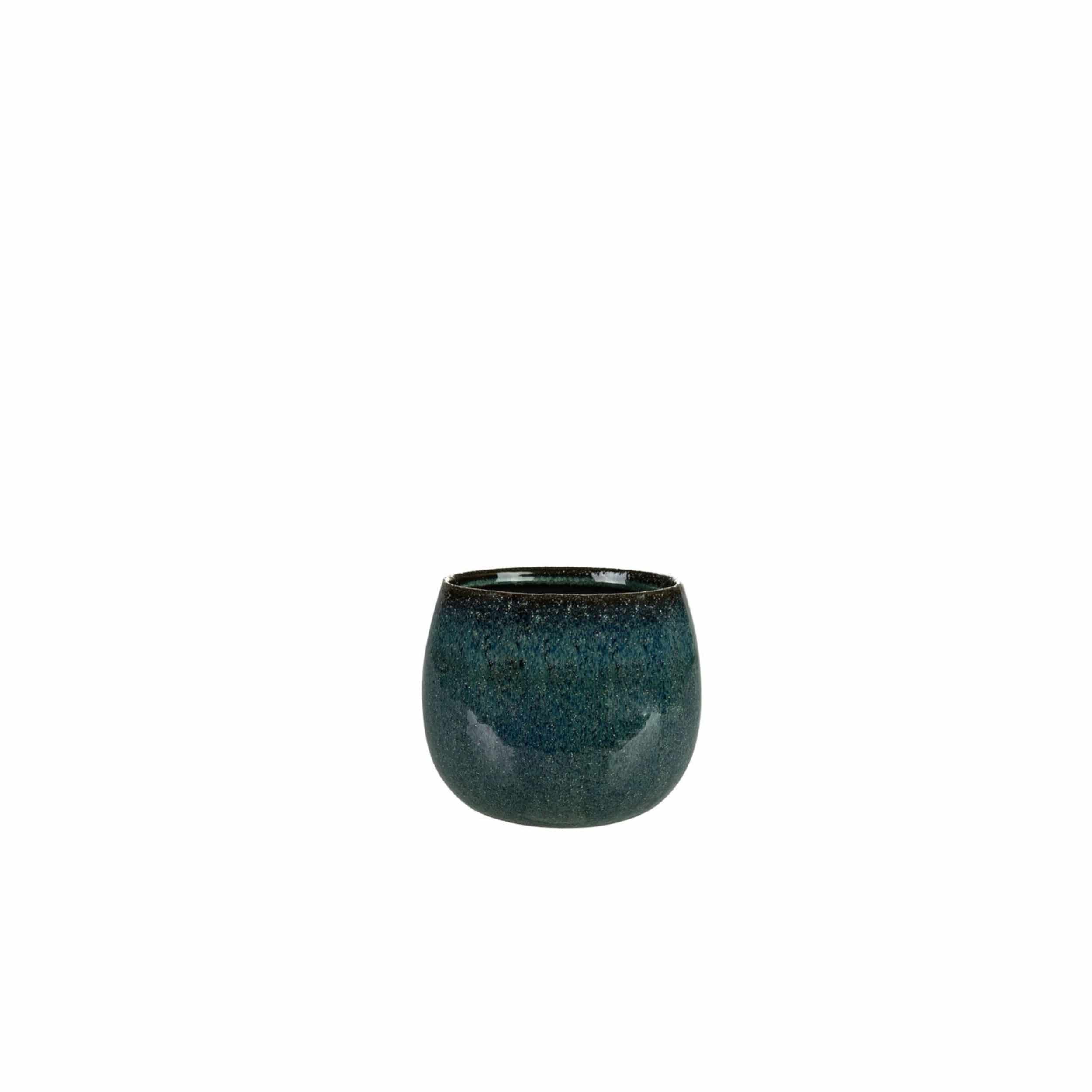 Keramik-Blumentopf Odile D8 cm petrol