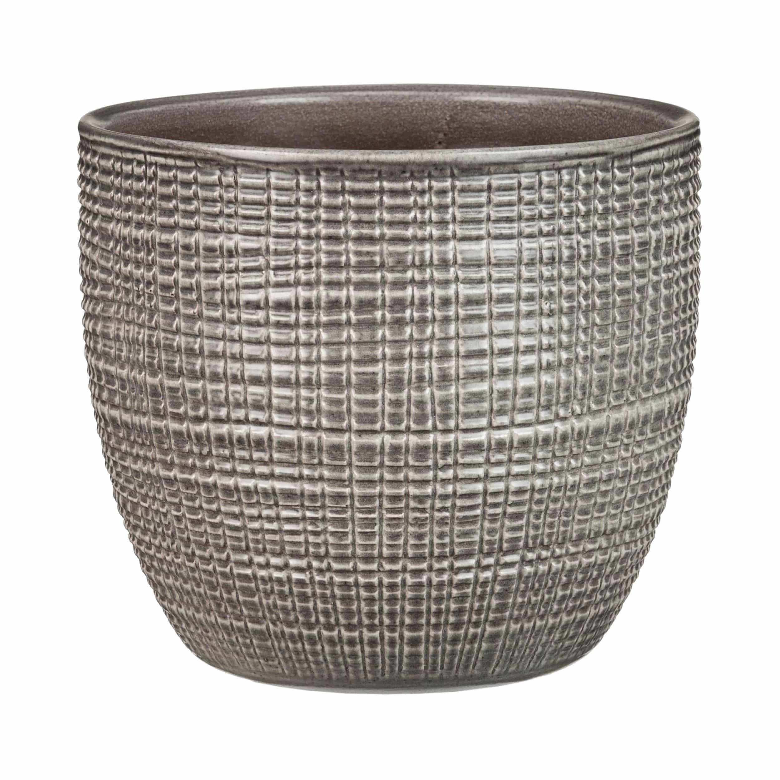 Keramik-Blumentopf Corteza D16 cm seidengrau